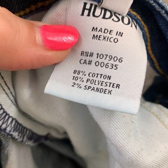 Hudson Barcara Crop Straight Cuffed Jeans - Picture 4 of 8